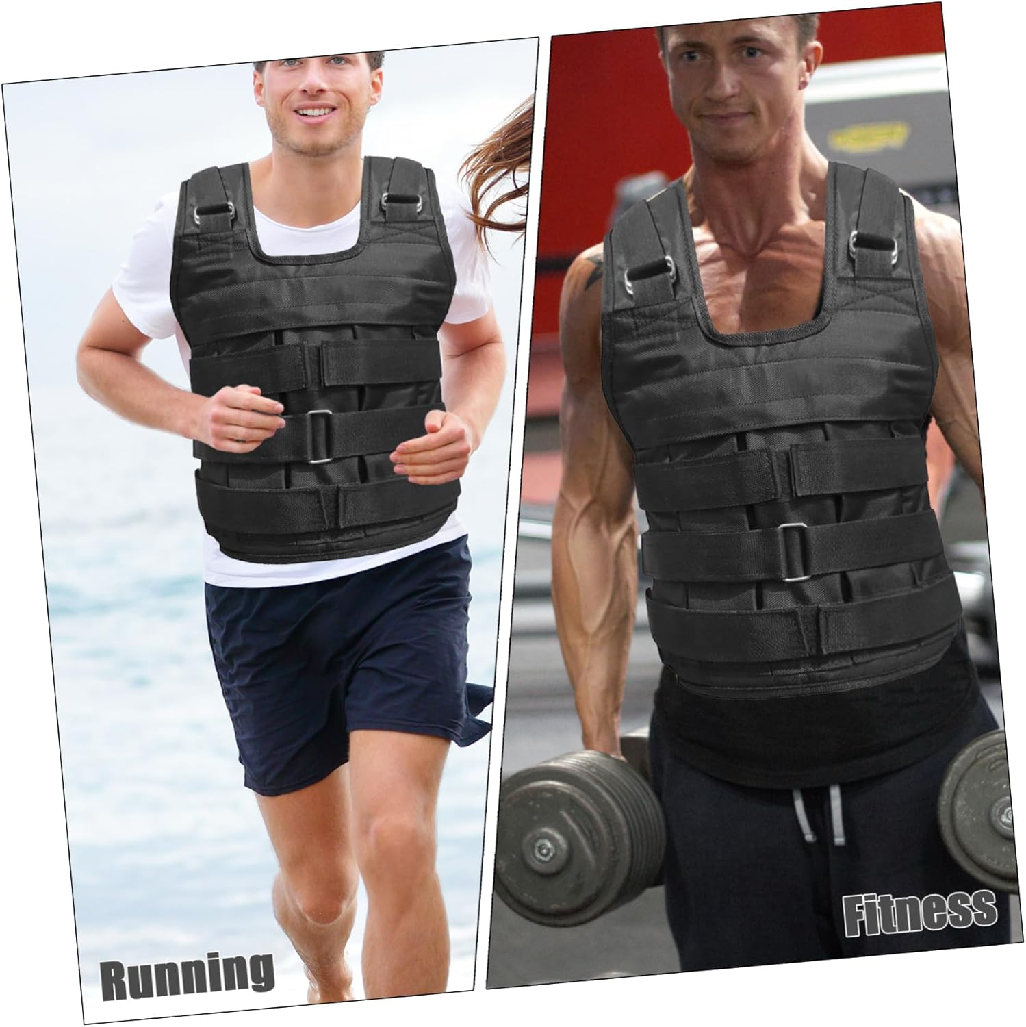 SUPVOX Weighted Vest for Men and Women Adjustable Ruck Vest for Running and Strength Training Breathable for Workouts Maximum Load