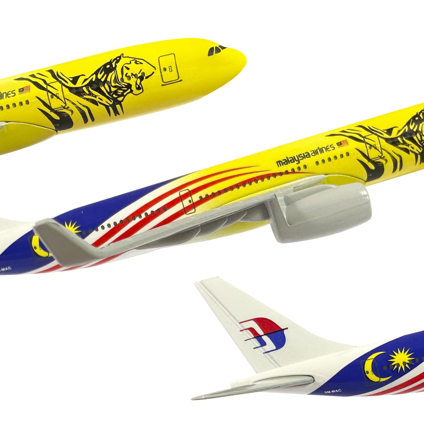 Bswath Airplane Model 1:400 Scale Model Plane Malaysia A330 Model Aircraft Metal Alloy Die-cast Airplanes for Gift and Collection(Tiger - Image 3