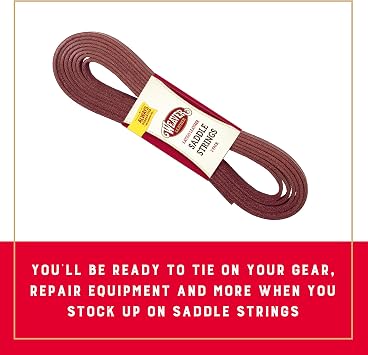 Weaver Equine 2-Piece Saddle Strings Handy Pack, Top Grade Strong Latigo Leather, Stylish Pliable Horse Saddle Accessories, 1/2 x 72, Burgundy