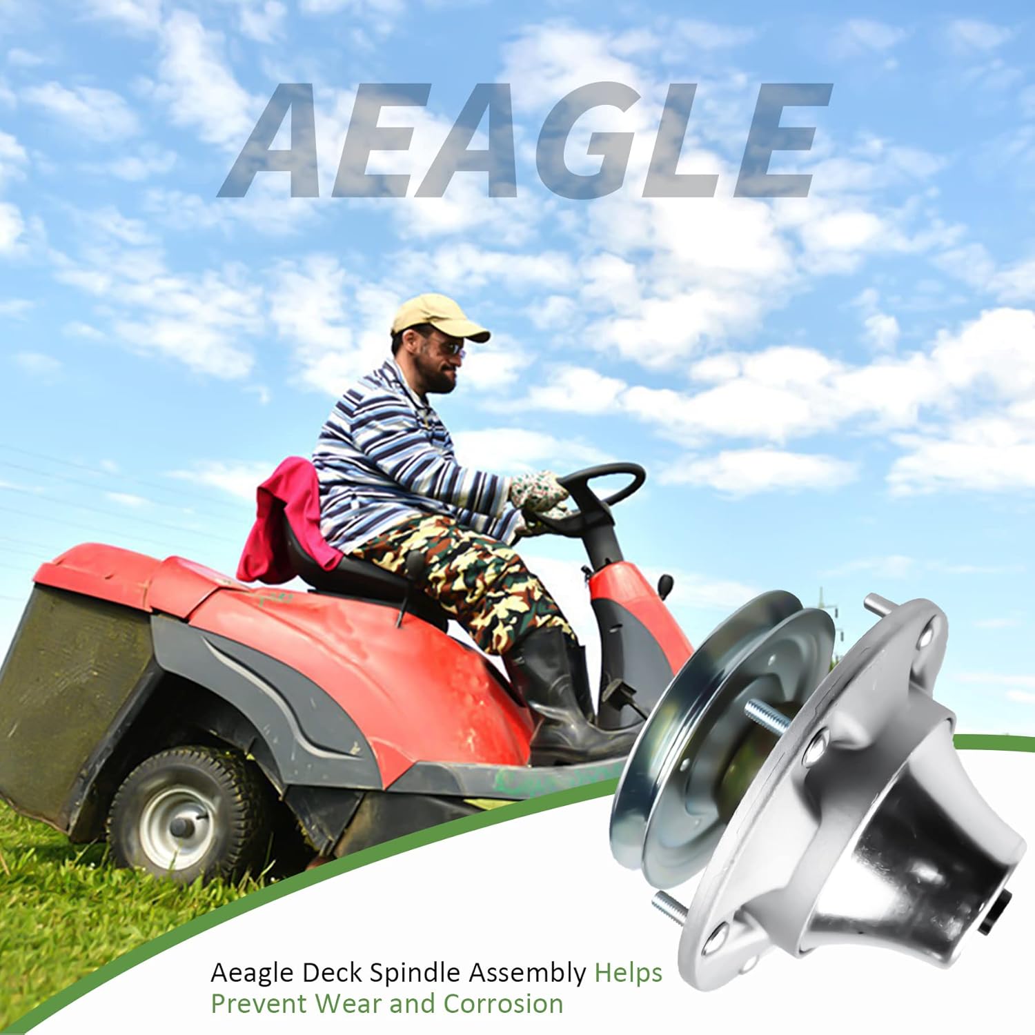 Aeagle TCA13807 Spindle Assembly Replace for AM124339 AM141457 TCA25832, for John Deere 60" Deck 737 757 777 797 727 667 657 M653 4410 4200 4400 4500 4600 4700