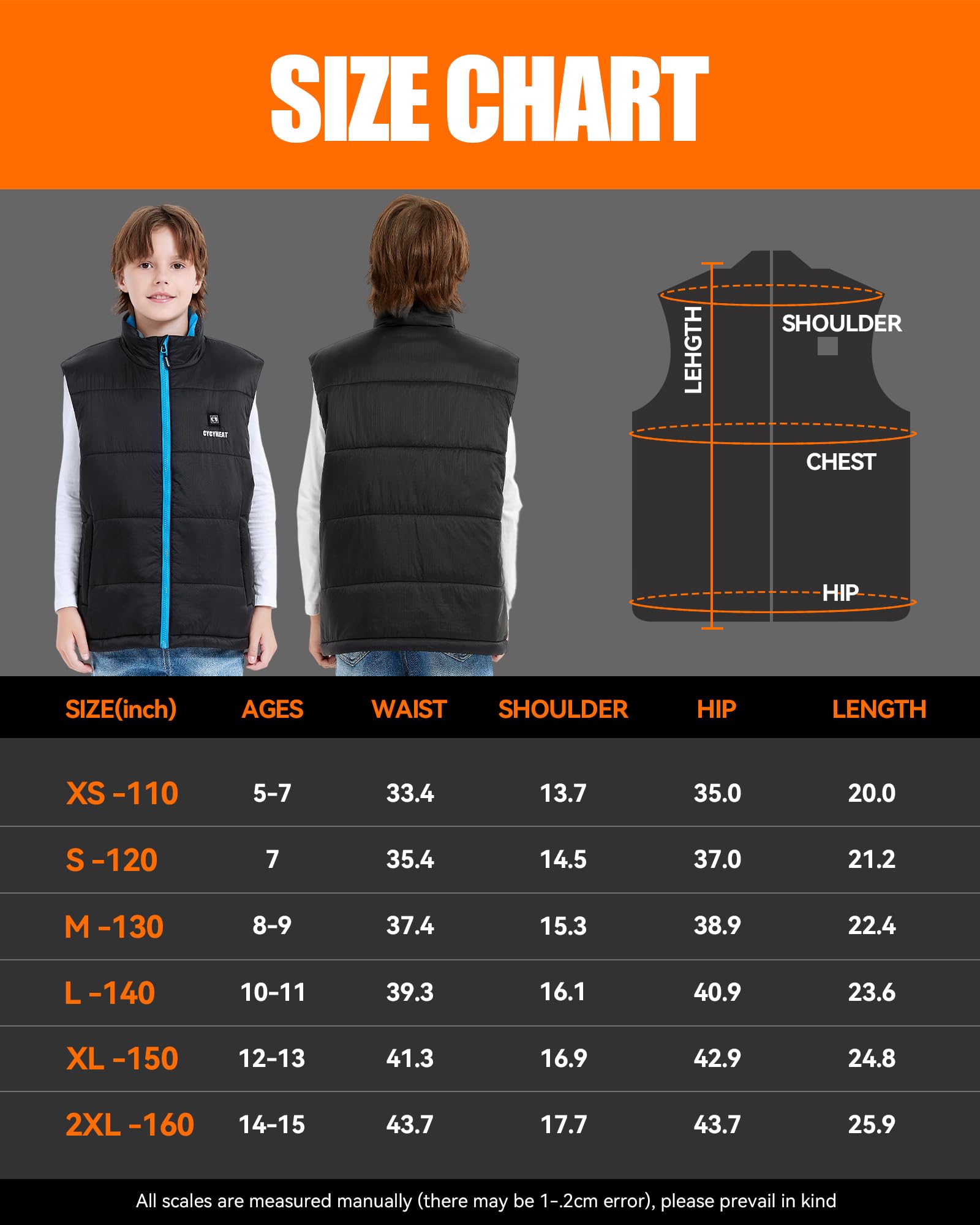 CYCYHEAT Rtpb-013 Gilet riscaldato Unisex Adulto