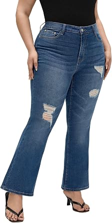 EMMIOL Flare Jeans for Women High Waisted Womens Stretch Bootcut Jeans