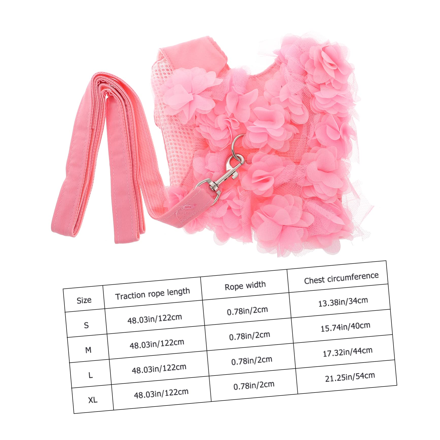 ibasenice 1PC Stereo Flower Design Dog Traction Rope Breathable Pet for Cute and Healthy Material for Spring Summer Walks Random Color