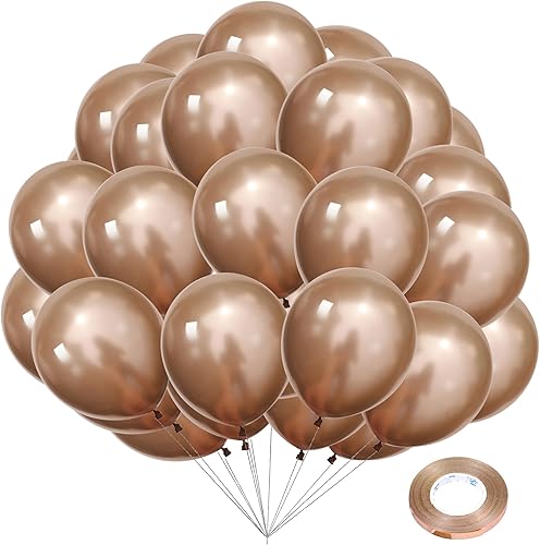 Paquete de 30 globos cromados de champán de 12 pulgadas, kit de arco de guirnalda de globos metálicos cromados para graduación, cumpleaños, boda,