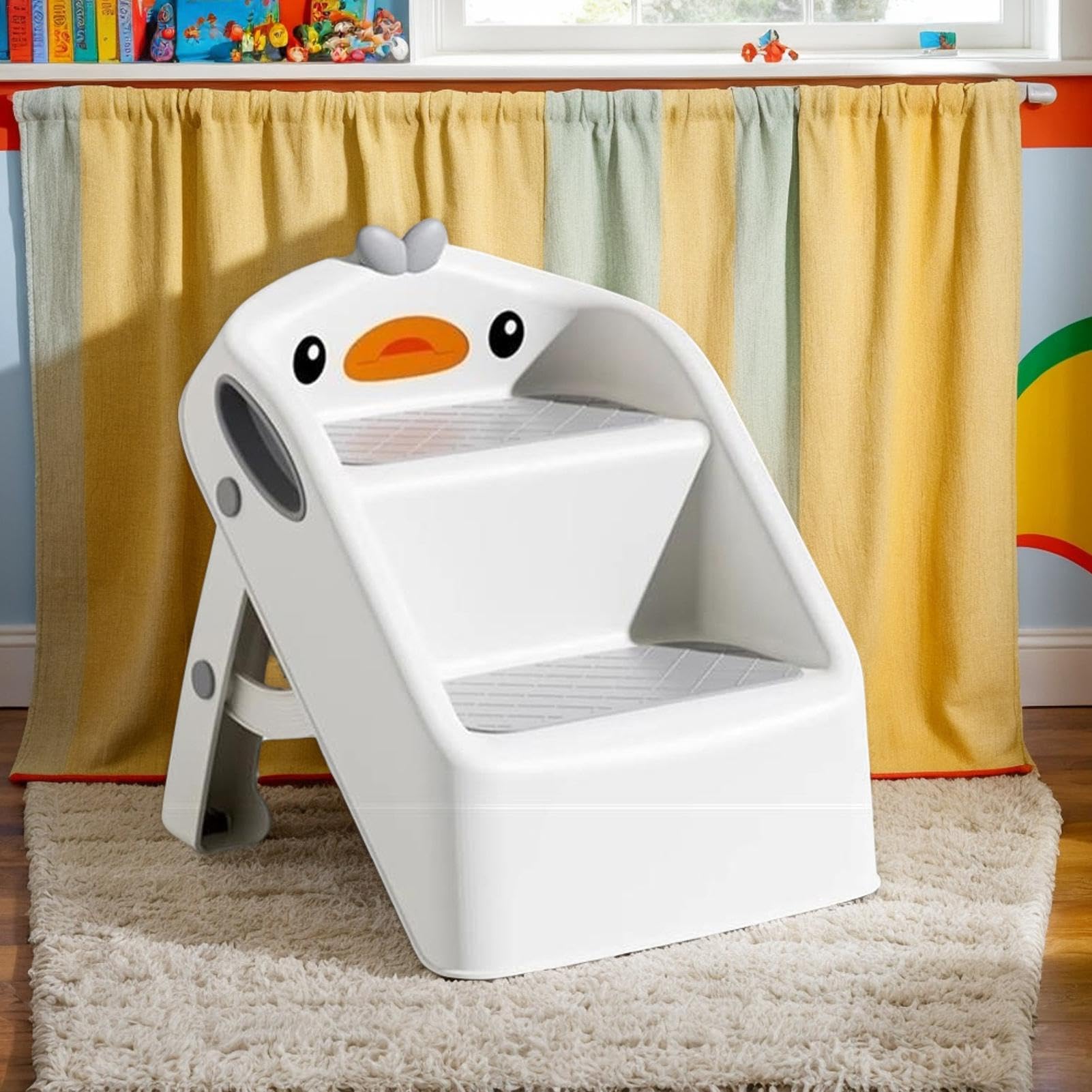 Escabeau Pliable, escabeau pour - Escabeau de Salle de Bain pour Tout-Petits Escabeau Pliant en 2 étapes - Escabeau de Toilette Portable pour Tout-Petits, escabeau pour, pour Cuisine et Salle