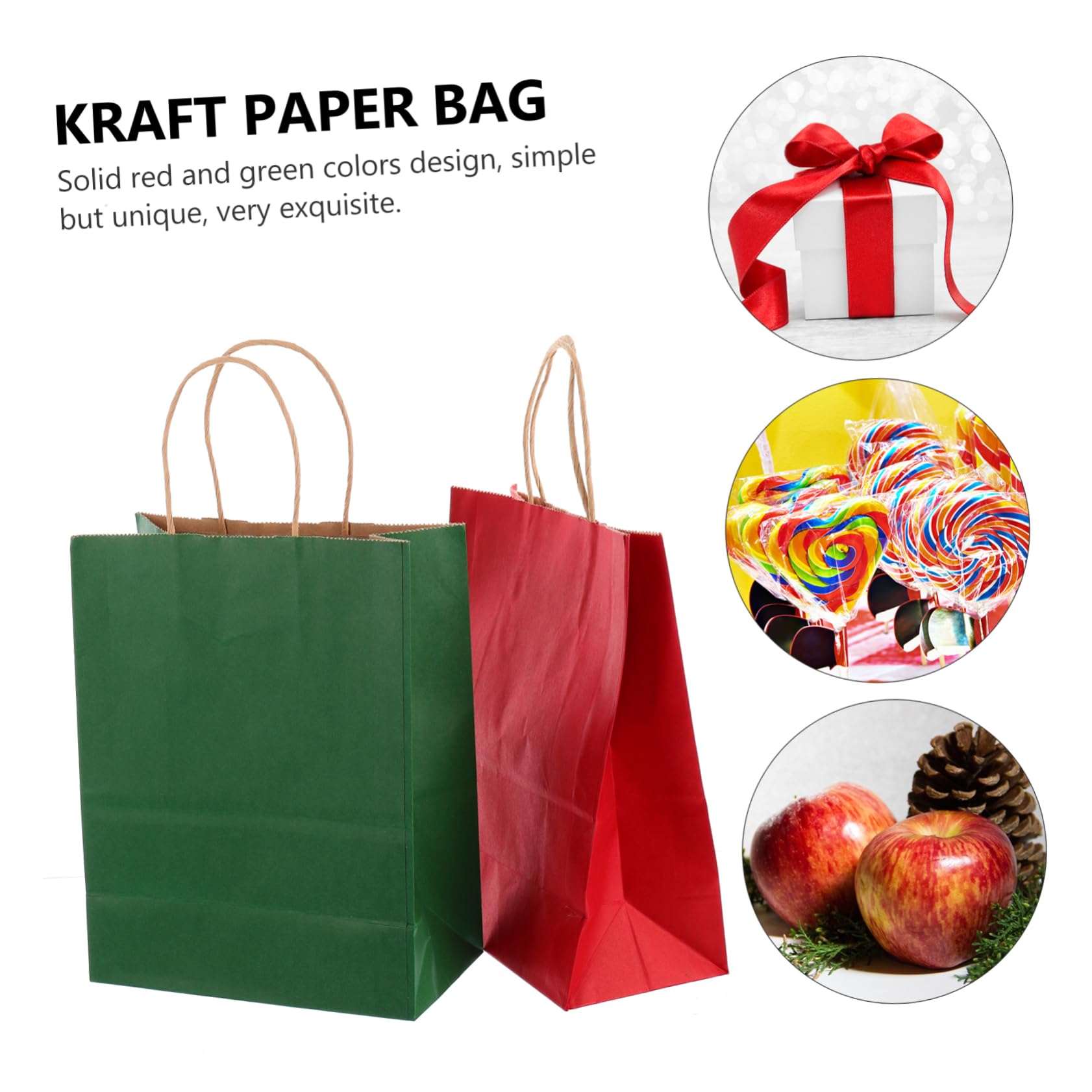 minkissy 24stücke Quadratische Papier-geschenktüten Weihnachtspapiertüten aus Kraftpapier als Süßigkeitentüte oder Partytüte