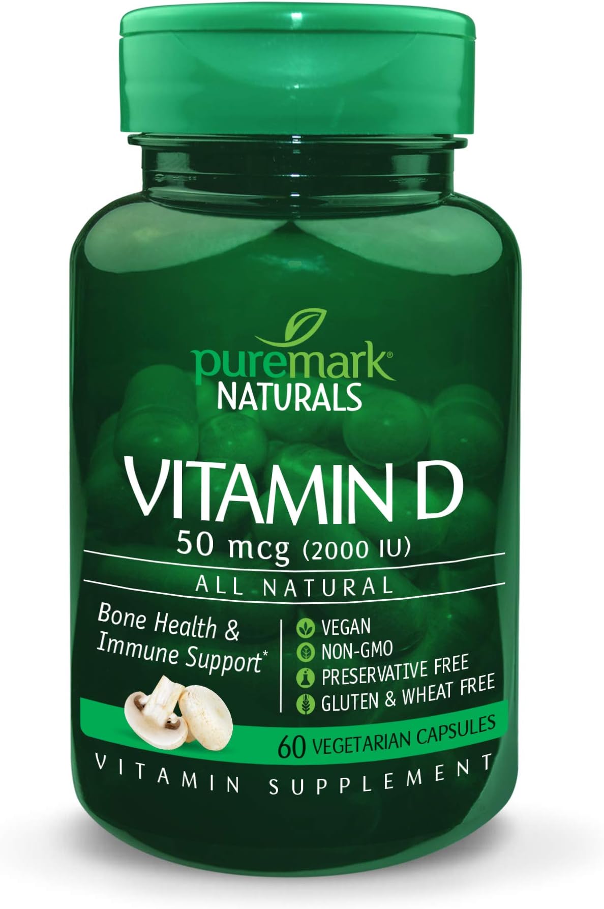 Vitamin D 2000 Iu Vegetarian Capsules, 60 Count