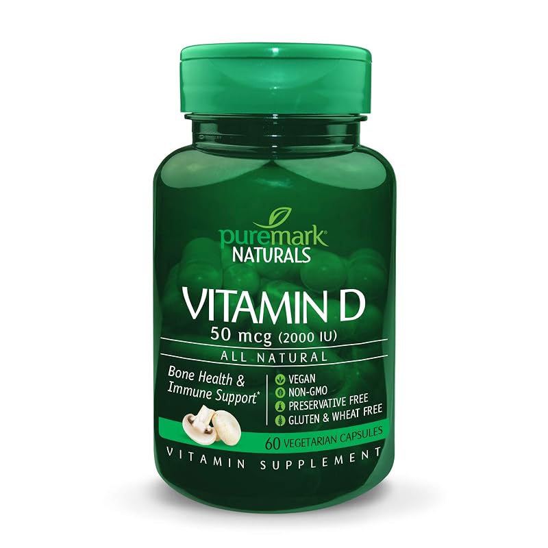 Puremark Suplemento de Vitamina D 2.000 UI 60 cápsulas