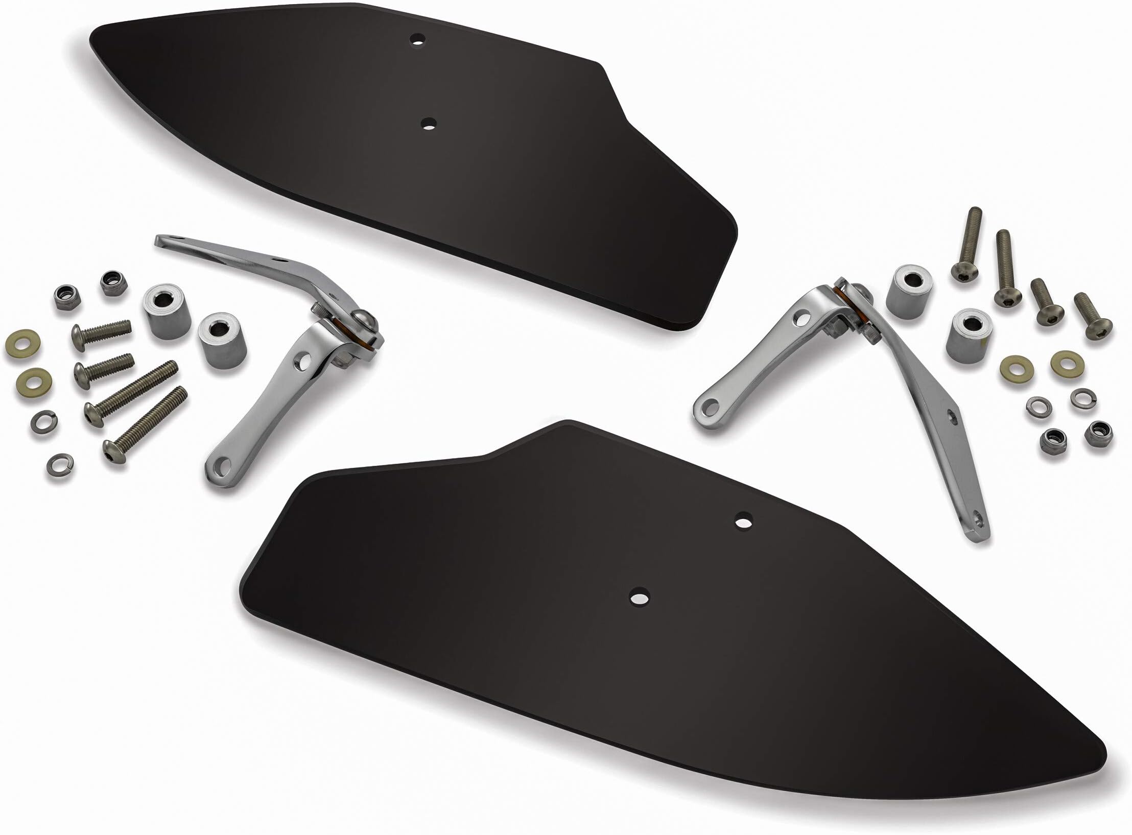 Show Chrome Accessories 52-933U 2 Upper Wind Deflector Kit for Honda GL1800 2018-,0 Pack, Dark Smoke