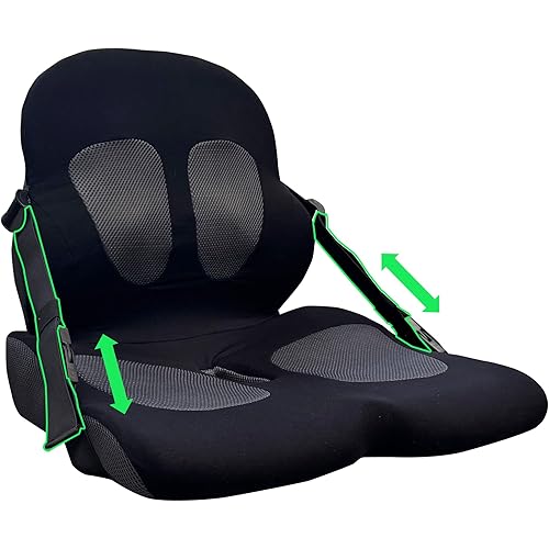 Lumbar Support Pillow for Office Chair | Adjustable, Doctor-Developed Memory Foam Back Seat Cushion | Ergonomic Pressure Relief & Enhanced Blood Flow (New & Improved)