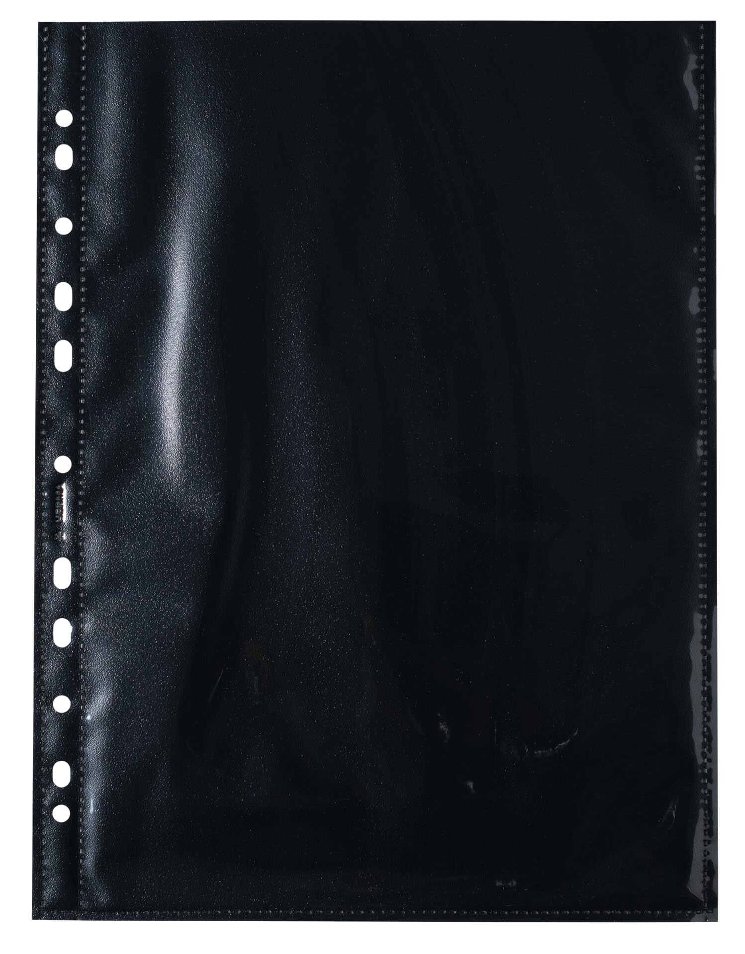 HERMA 7719 Fotohüllen für Ordner, 250 Stück, 20x30 cm, 1 Fach, beidseitig bestückbare Fotophan Fotosichthüllen Sammelhüllen Postkartenhüllen Prospekthüllen mit Eurolochung, schwarz
