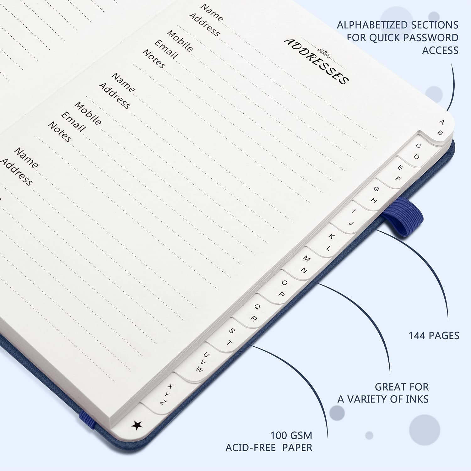 JUBTIC Address Book with Alphabetical Tabs - Image 5
