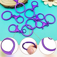 Vista 25 de 30Pcs Lobster Claw Clasps Keychain for Jewelry Making,Metal Lobster Clasp Swivel Trigger Clips with Jump Rings Flat Split Keychain Ring for DIY