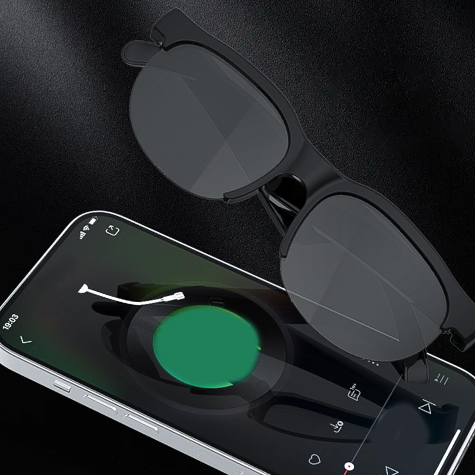 VBESTLIFE Gafas Inteligentes de IA, 144 Gafas de Traducción de Idiomas, Gafas de Sol Inteligentes con Micrófono y Altavoz, Gafas Bluetooth para Hombre y Mujer