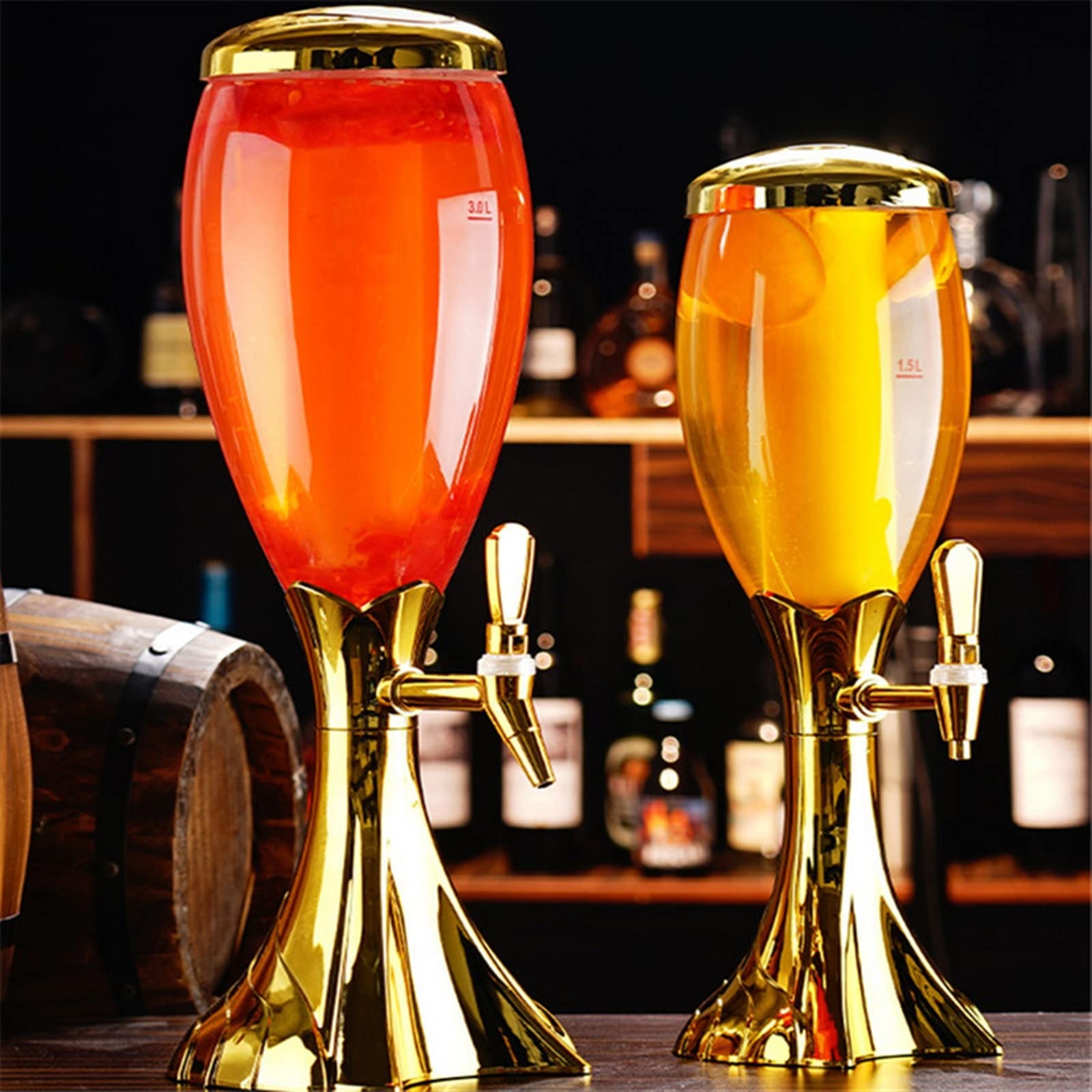 Torre di Birra con Rubinetto 1.5L Vino Birra Cannone Hotel Bar Cocktail Dispenser di birra Secchiello da tè nero Ristorante Bevande da tè Apparecchio Regalo Versatore di vino Dispenser di Birra refrig