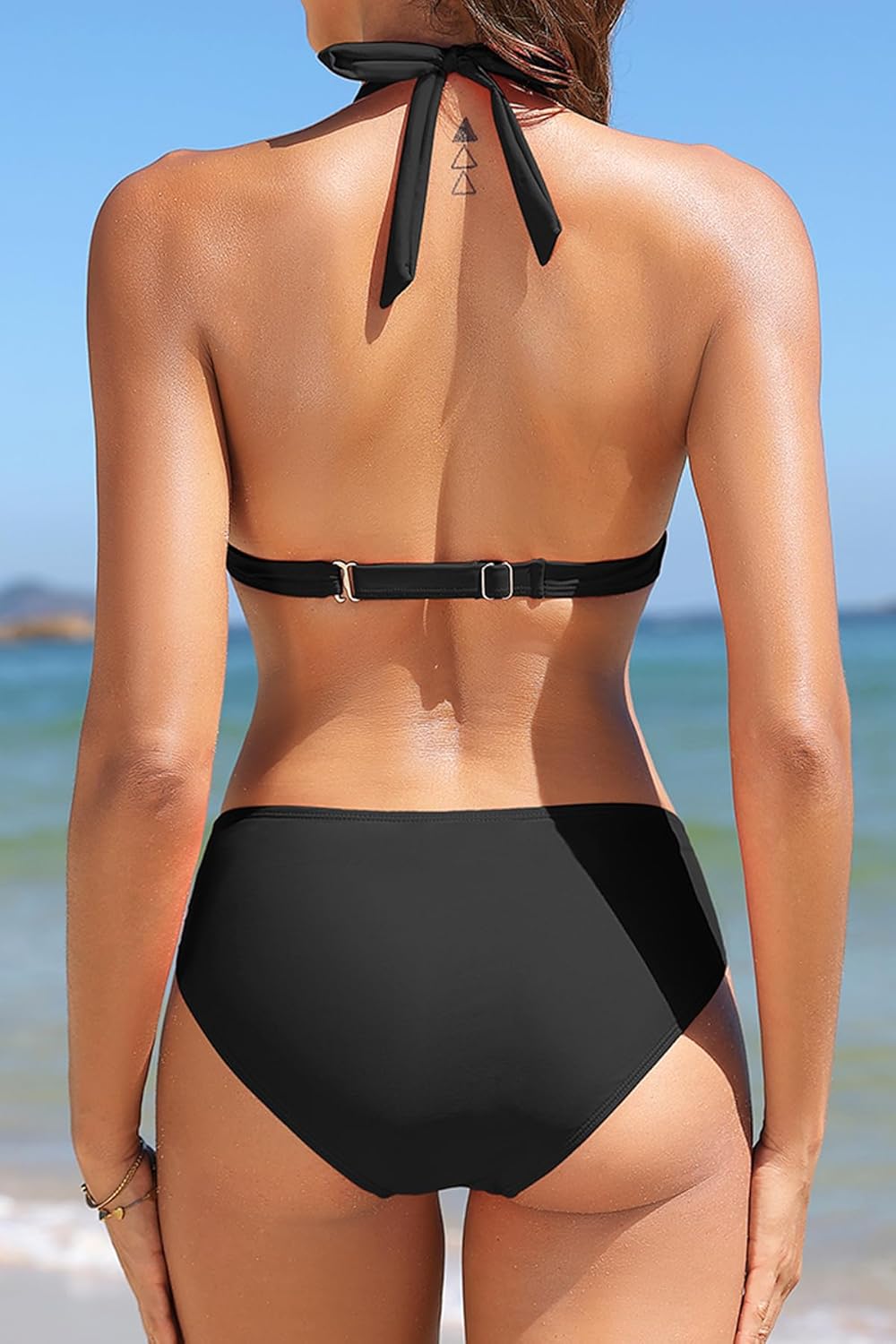 Womens Two Piece Bathing Suit - Push Up Bikini Set Full Coverage Swimsuit Halter Swimwear 2026 - Image 2