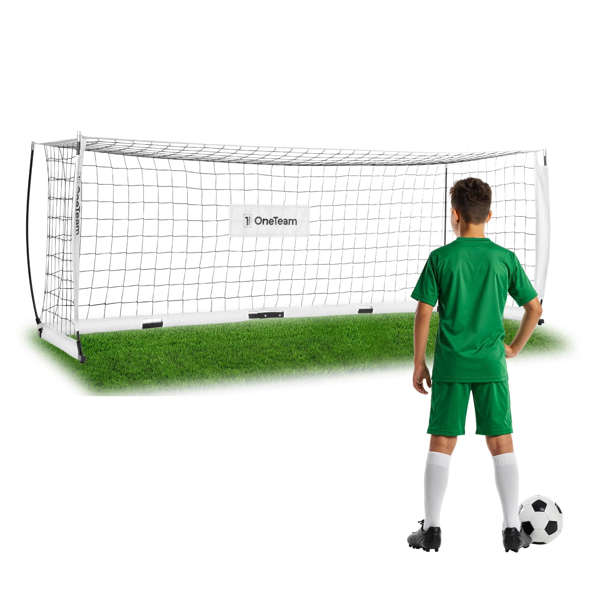 OneTeam Fußballtor 300x100 cm – Stabiler Stahlrahmen mit Netz