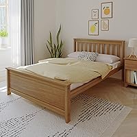 Vista 12 de Max & Lily Cama de Piso Clásica Individual, 79.75 Pulgadas, Marco de Cama Baja de Madera Maciza para Niños, Cama de Piso Moderna para Dormitorio