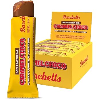Barebells Soft Protein Bars Caramel Choco - 12 Count, 1.9oz Bars - Protein Snacks with 16g of High Protein - Fluffy Chocolate