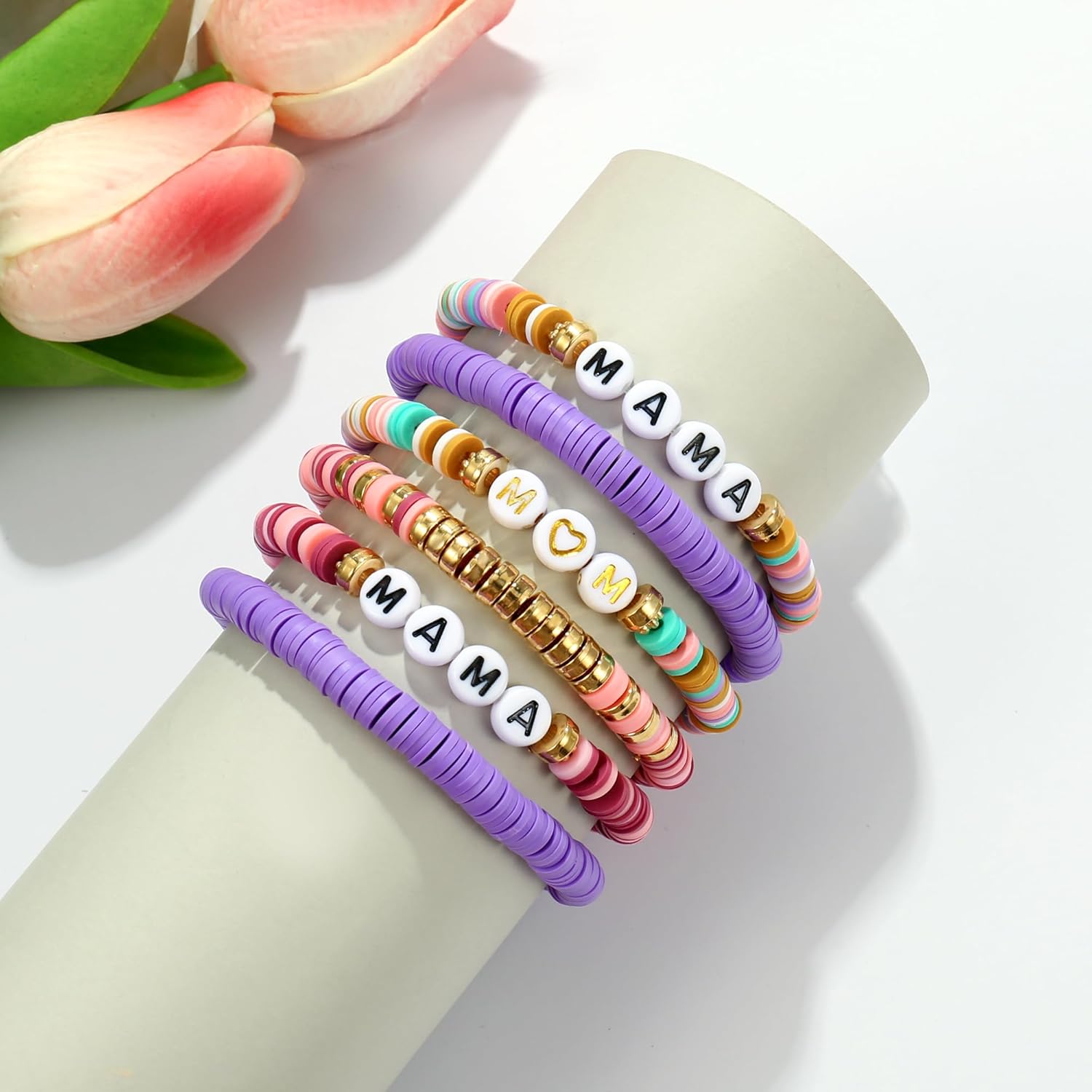 Elegance 11 designs Heishi Beaded Bracelets For Women Polymer Clay Colorful Surfer Stackable Beads Boho Bracelet Summer Beach Jewelry - Image 6