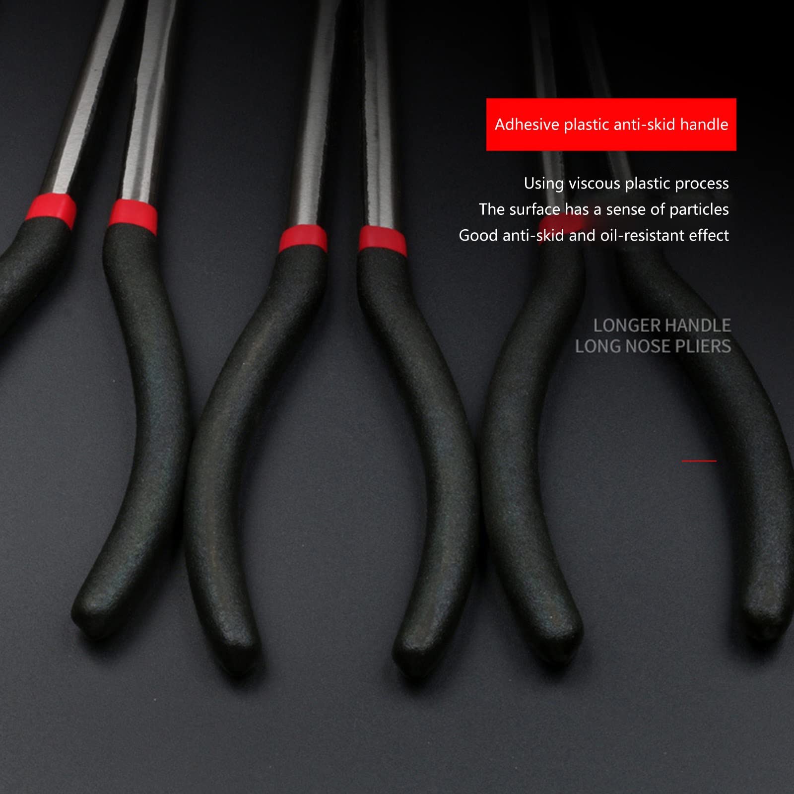 Set di pinze a lungo raggio da 28 cm Set di pinze a becco lungo ad ago dritto 45 25 gradi Angolo lungo Reach Pinze Set di pinze a becco lungo