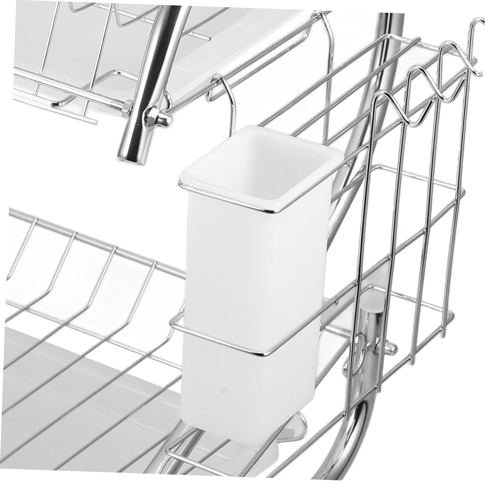 Mikinona Scaffale per Cucina a Doppio Strato in Acciaio Inox | Argento, Design Semplice e Finitura Curata, per Casa e Hotel, Supporto per Stoviglie e Posate