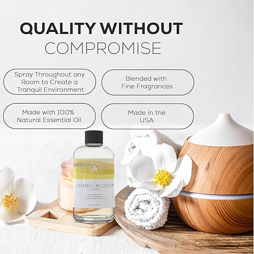 Miniatura 4 de Chameli Blossom - Recambio de aceite para difusor de lujo de jazmín y espray fragante para habitación (8.5 onzas líquidas) para difusores de junco,