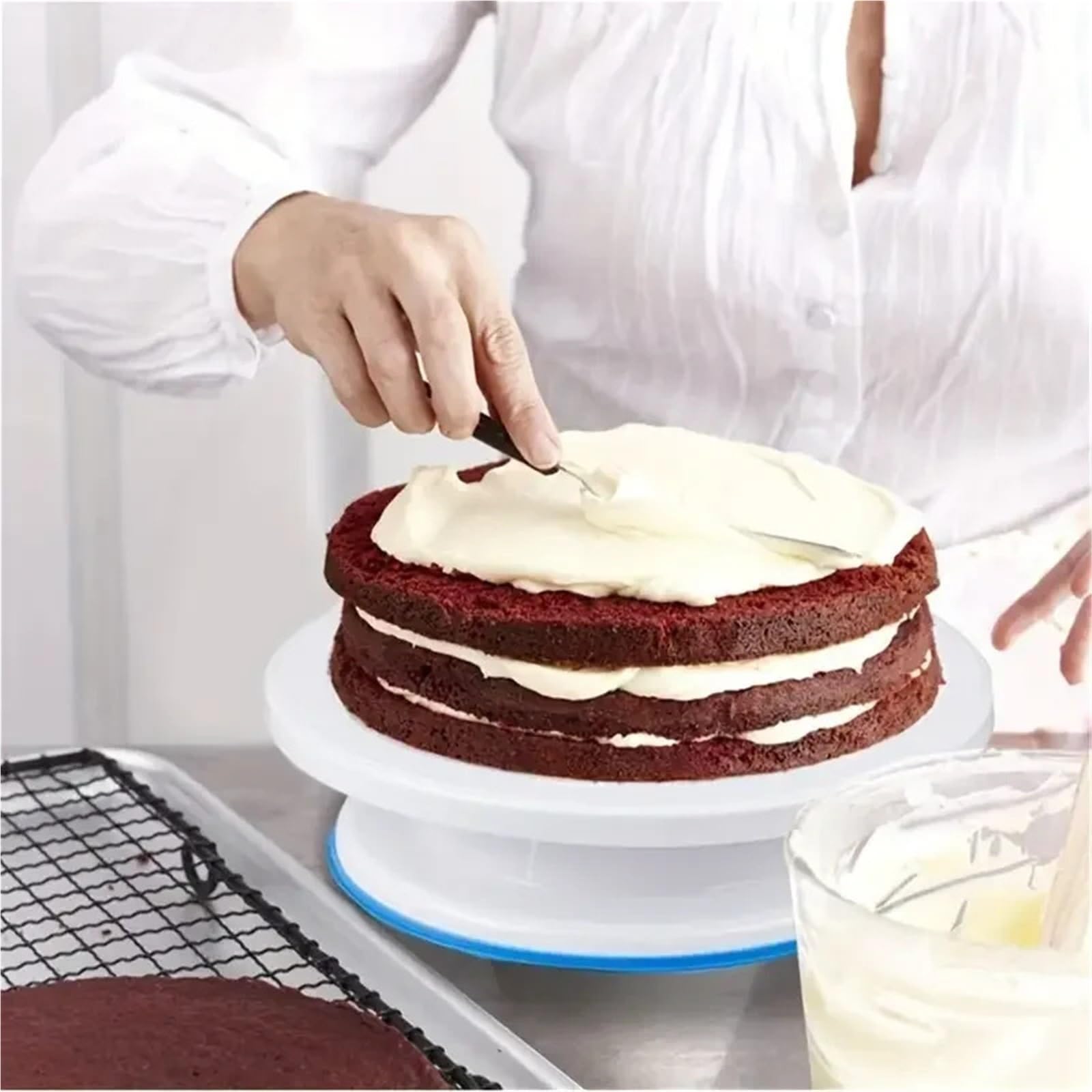 Kit De DecoracióN De Tartas Juego de 86 Piezas Base giratoria for Pasteles, Kit Profesional Herramientas for Decorar para Tartas