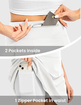 TBMPOY Womens Tennis Skirt Pleated Athletic Skirts with Pockets Shorts High Waisted Golf Skort for Workout Pickleball