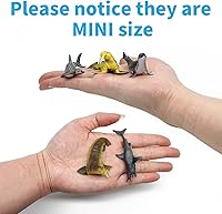 Vista 13 de Mini figuras de animales de safari, 12 piezas de plástico pequeño bosque selva, zoológico, figuras de animales, adornos para tartas, recuerdos