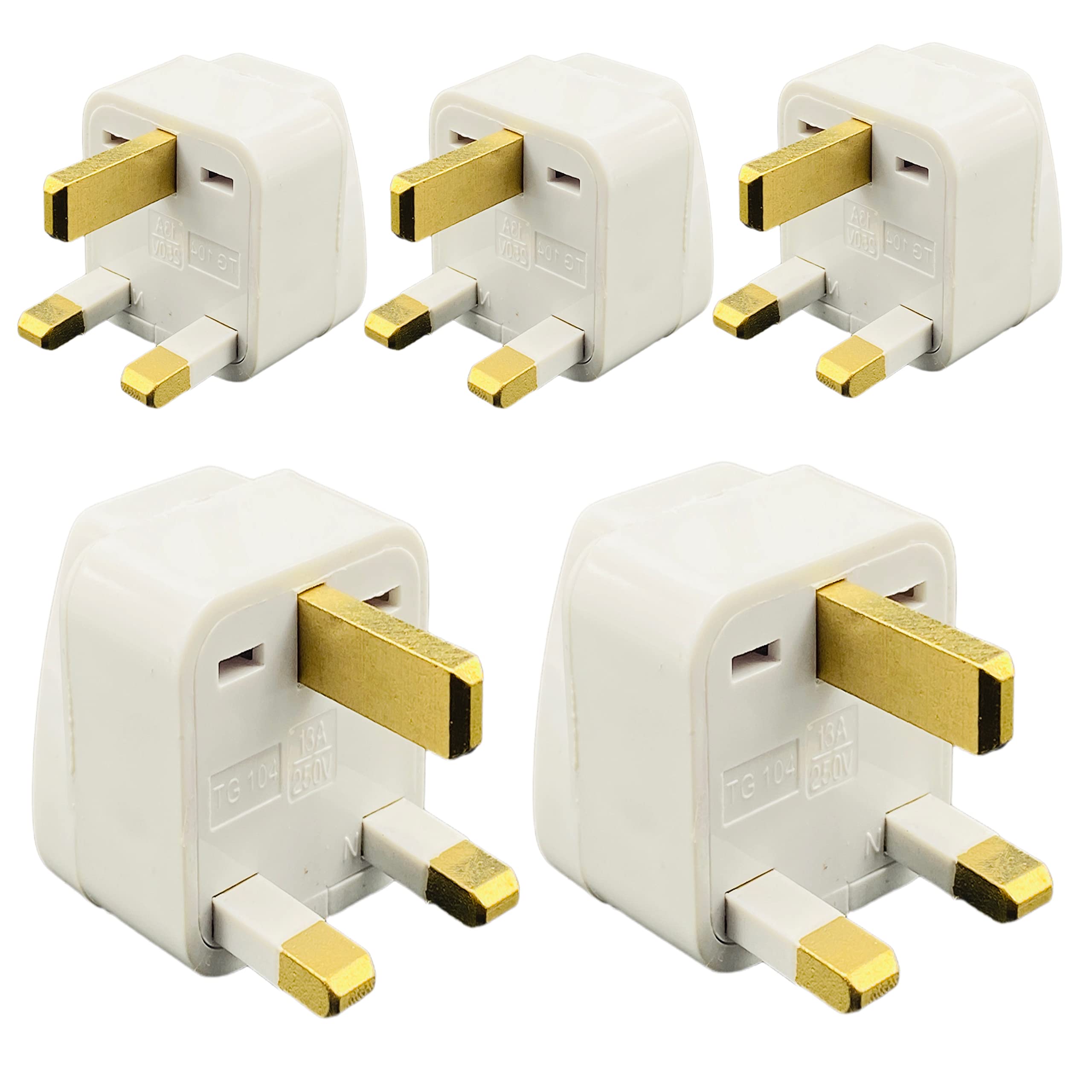 KAVANA (3 pcs) Type G, Universal Flat Pin 3Pin Travel Power Plug Converter Adapter Compatible in UK Countries, England, Scotland, Wales and Ireland (Pack 5) (B0C14TYWGC) Amazon Price History, Amazon Price Tracker