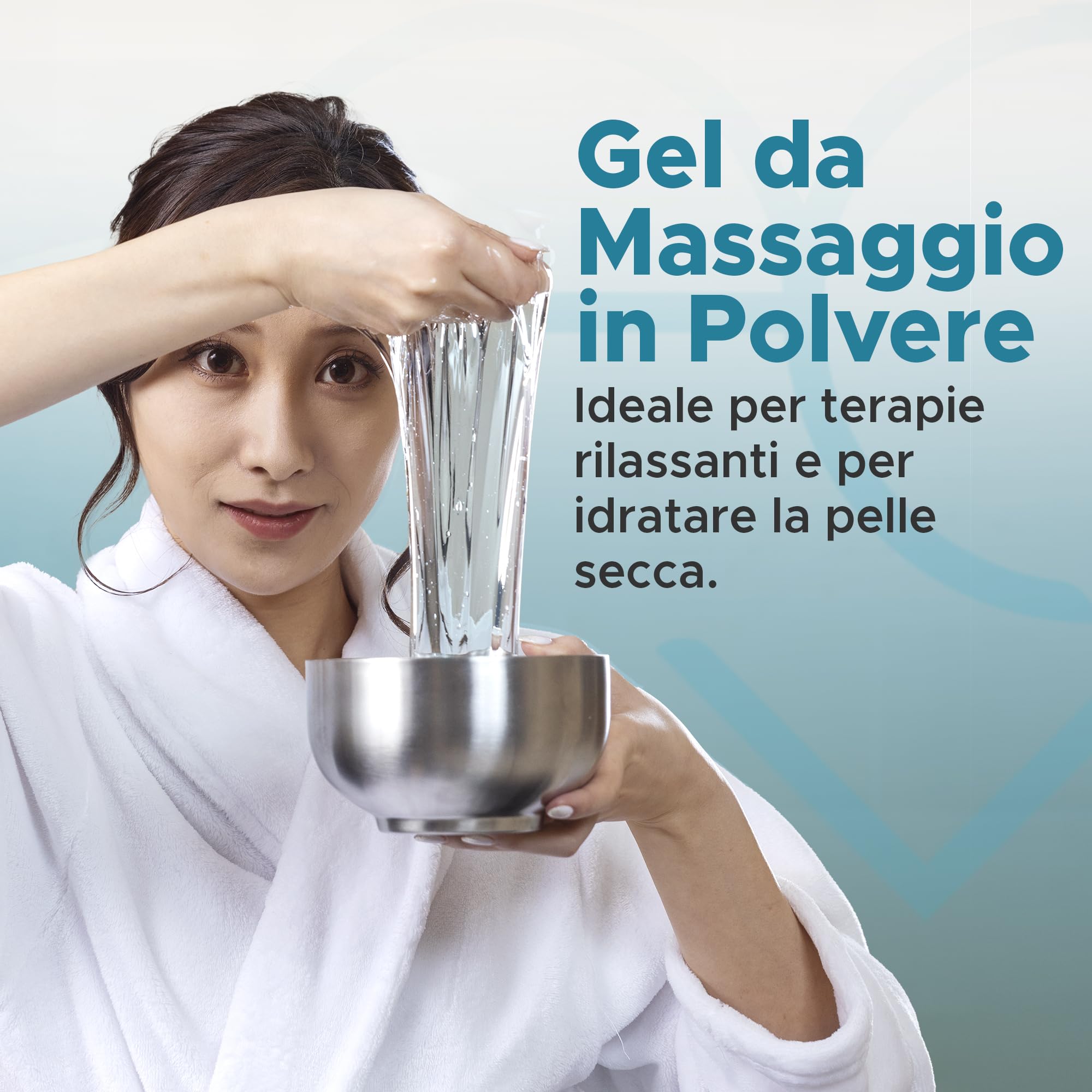 Polvere Gel da Massaggio Nuru Edizione Sakura 500g, Aloe Vera, Alga, Liquirizia e Te Verde, Uso Professionale, Stile Giapponese, Vegano, Senza Profumo, Base Acqua, Resa fino a 50 Litri