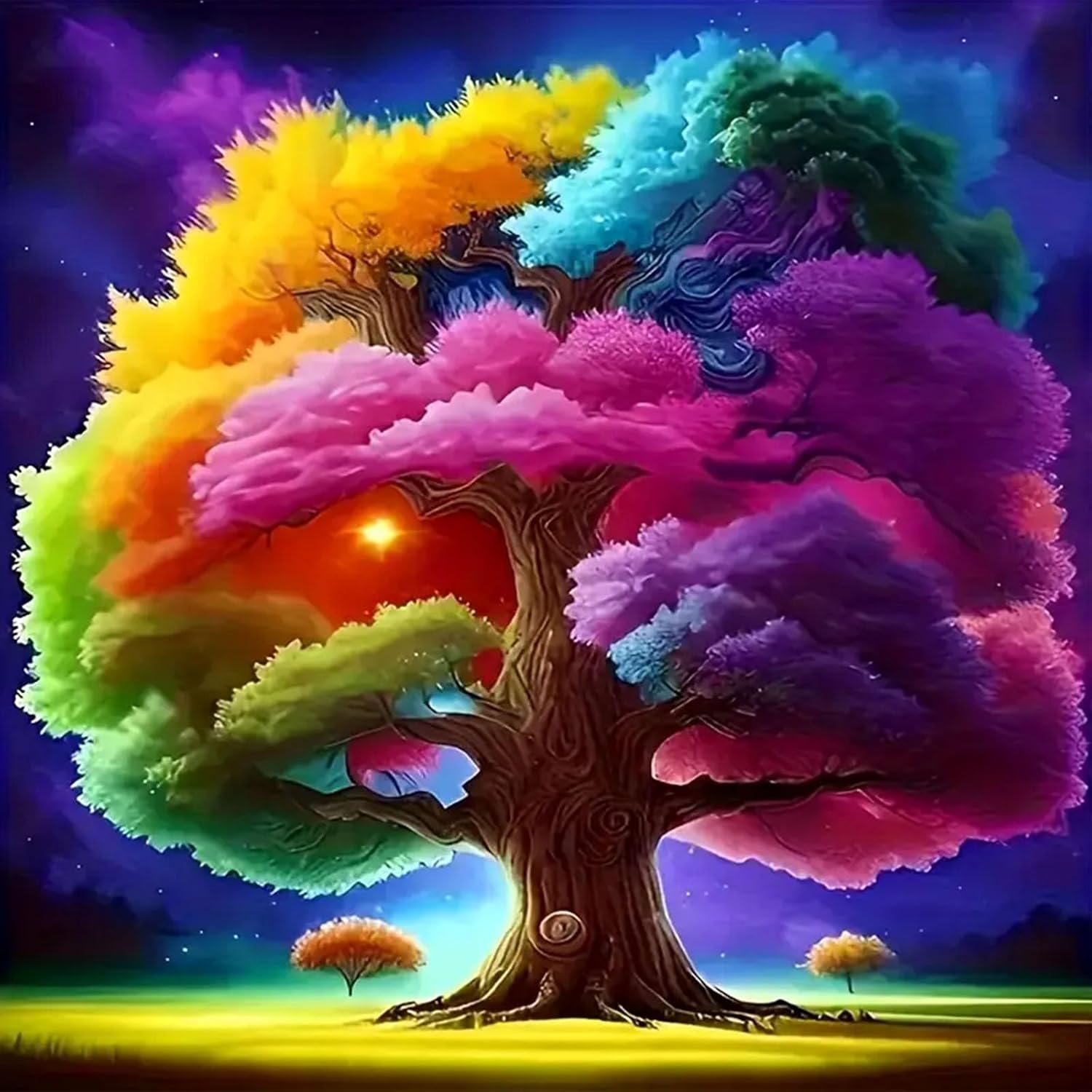 CXYQLC DIY 5D Diamond Painting Kits for Adults Diamond Art Colorful Life Tree Diamond Painting Full Drill Crystal Rhinestone Embroidery Craft Kits for Home Wall Decor Gifts 11.8x11.8inch