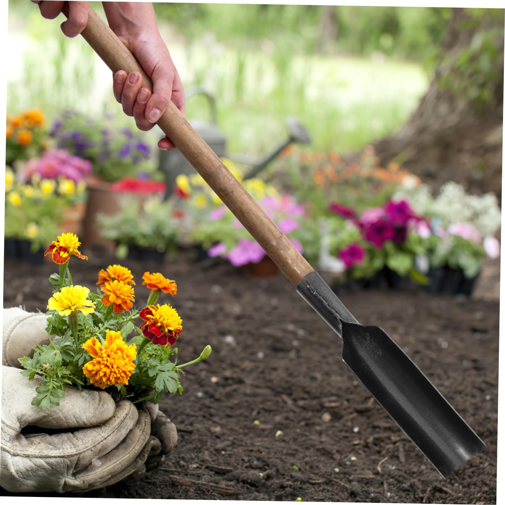 Pala Luoyang Engrosada De Jardín Pala Metálica para Herramienta De Jardinería para Excavar El Suelo para Jardinería y