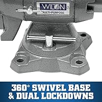 Vista 5 de Morsa de banco multiuso Wilton, 4-1/2" de ancho, 4-1/4" de apertura máxima de la mordaza, 2-1/4" de garganta (Modelo 450P)