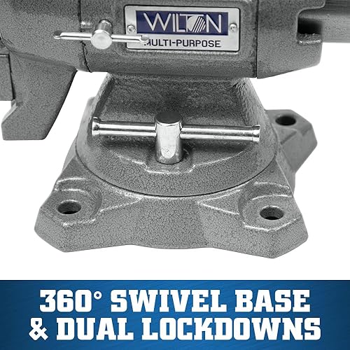 Miniatura 13 de Wilton - Tornillo de banco multiusos, ancho de mandíbula de 5-1/2 pulgadas, apertura máxima de mandíbula de 5 pulgadas, garganta de 2-3/4 pulgadas