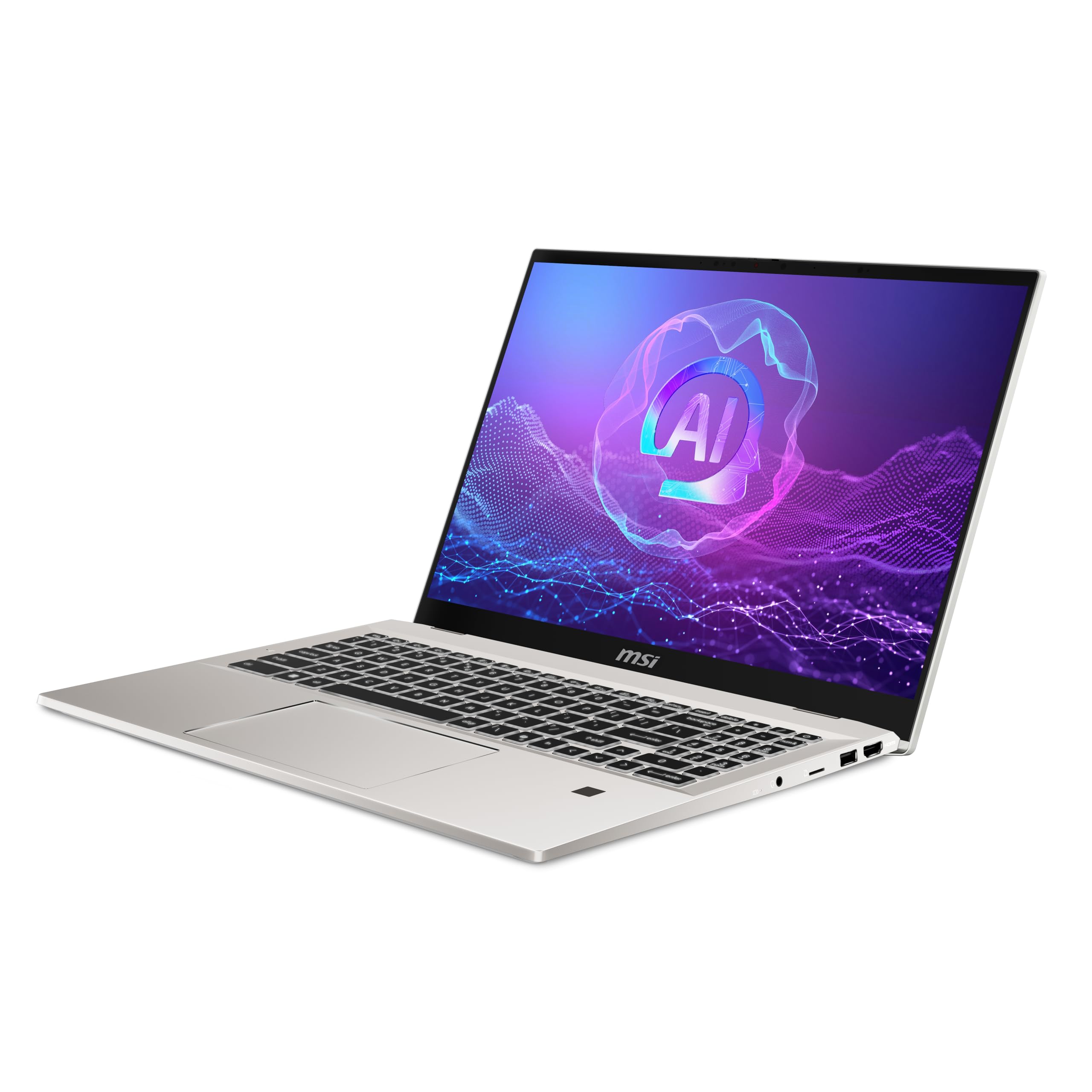 msi Prestige A16 AI+ A3HMG-064IT, Notebook Copilot+ PC, 16" UHD+ OLED 60Hz, AMD Ryzen AI 9 365, AMD Graphics, RAM 32GB LPDDR5x 7500MHz, 1TB SSDPCIe4, WiFi 7, Win 11 Home Layout e Garanzia ITA Argento