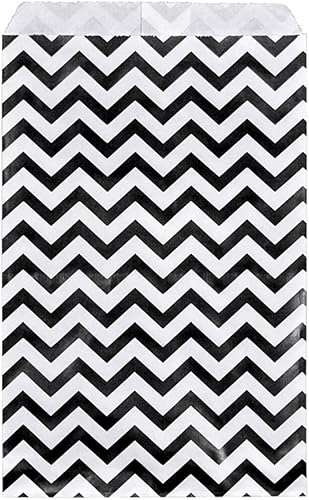 Miniatura 2 de N'ice Packaging 100 bolsas planas de papel liso o bolsas estampadas para dulces, galletas, mercancía, bolígrafos, regalos de fiesta, bolsas