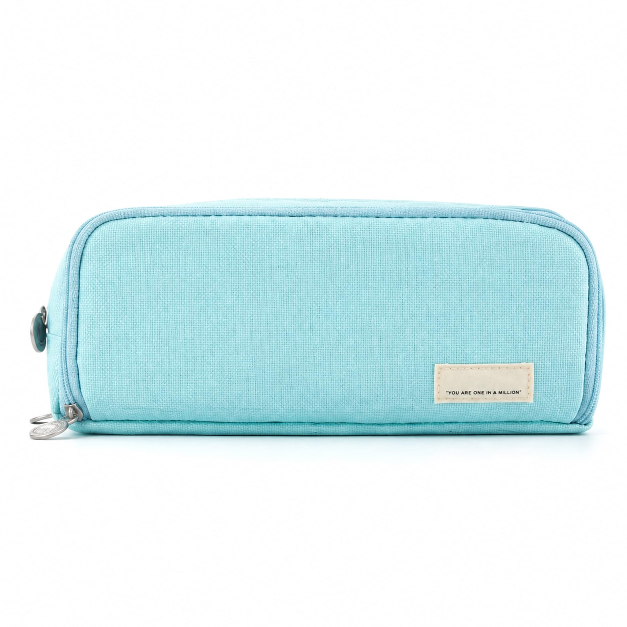 Large Capacity Pencil Case 3 Compartments Metal Zipper for School