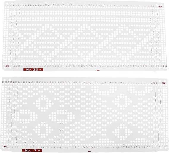 HEEPDD Knitting Punch Cards, 50 Seamless Floral Patterns