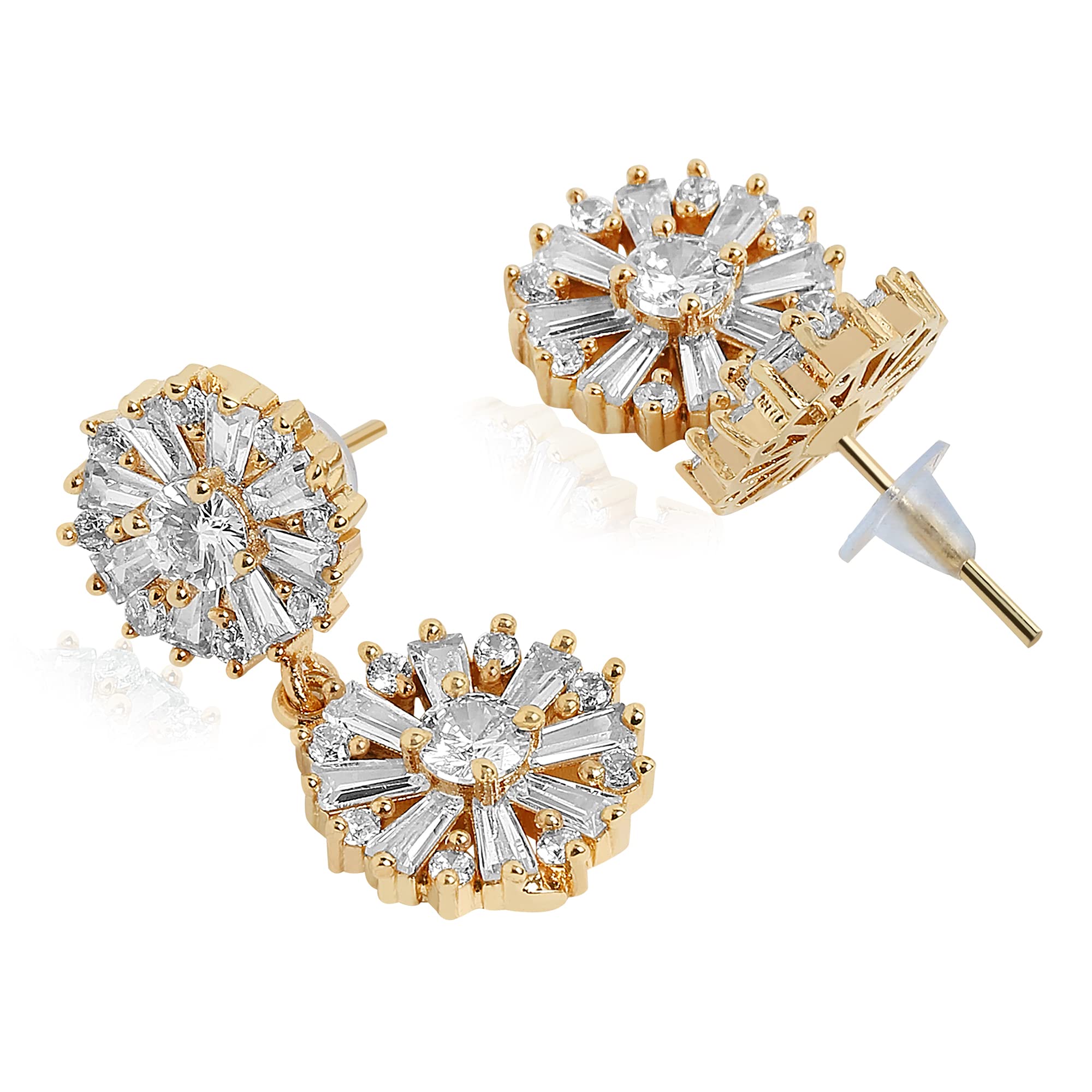 AAA+ Zircon Diamond Dangle Earrings