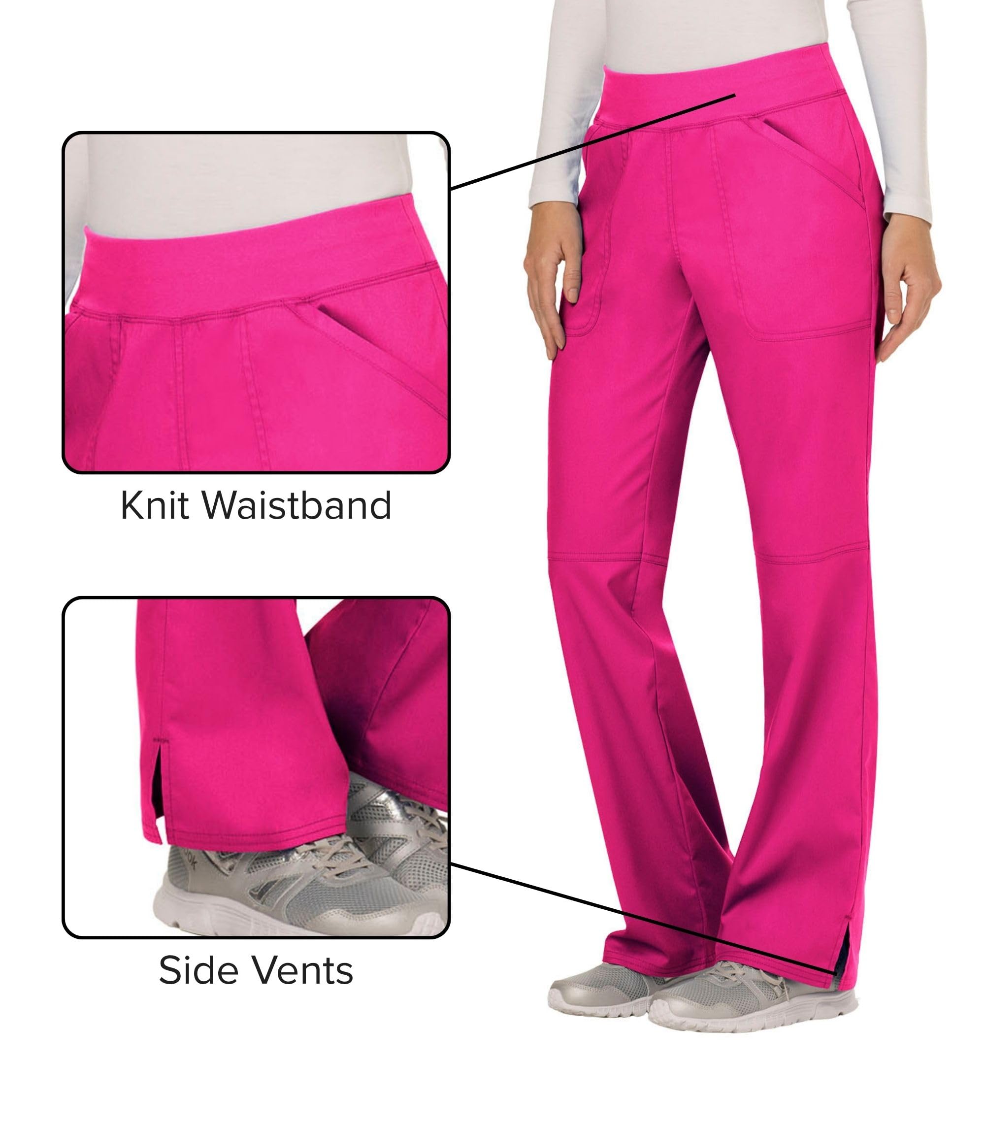CHEROKEE Mid Rise Straight Leg Pull-on Pant - Pantalones Mujer