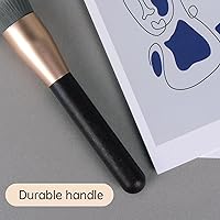 Vista 4 de Brocha de base ecológica para maquillaje líquido, brocha Kabuki profesional en ángulo plano, brocha de maquillaje de alta calidad, vegana y libre