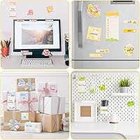Vista 4 de Paquete de 4 bonitas notas adhesivas, 240 hojas/bloc, bloc de notas autoadhesivas Kawaii, serie de dibujos animados, notas adhesivas, blocs de notas