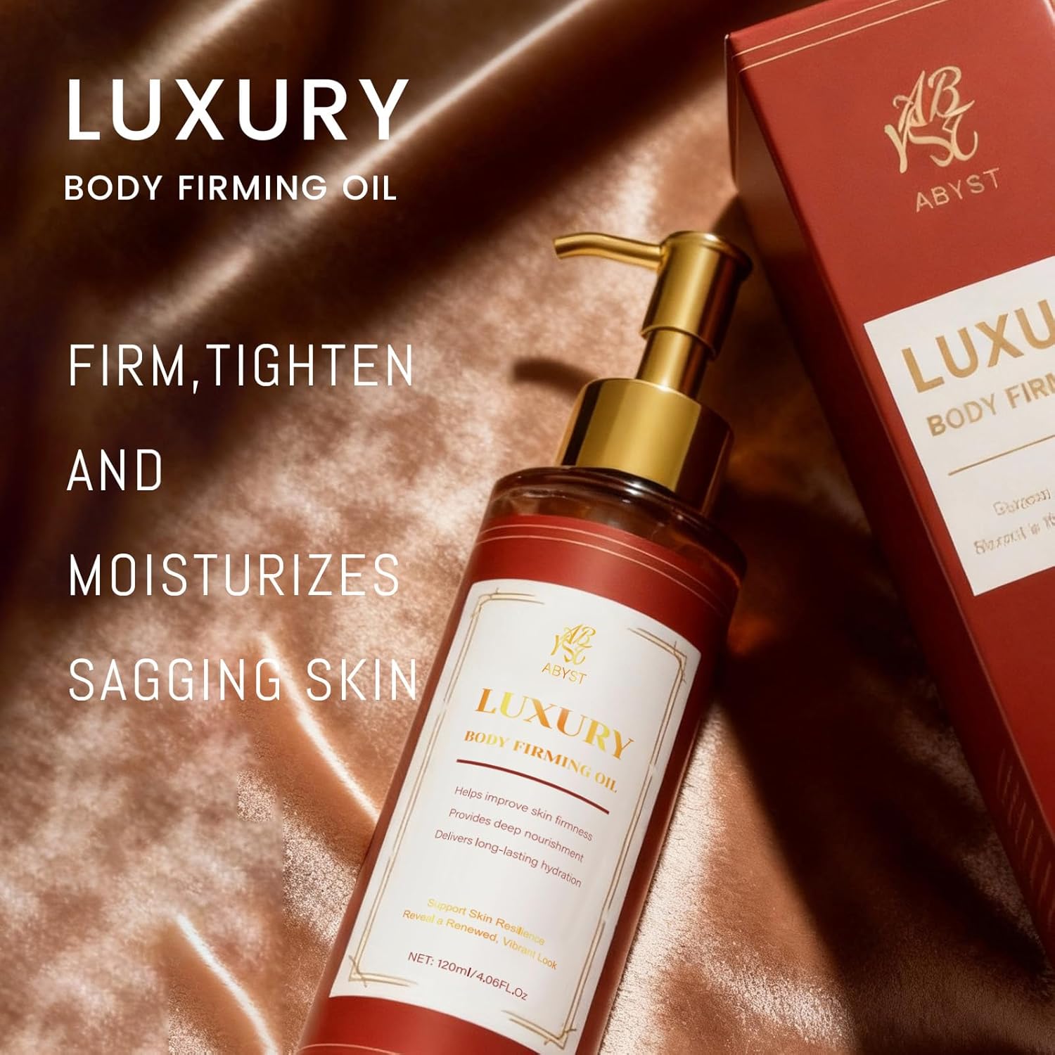 Body Firming Oil - Luxury Toning & Tightening Treatment for Crepey Skin - Hydrating, Nourishing Elixir to Improve Skin Texture & Elasticity - 120ml (1) - Image 8