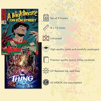 Amazon.co.jp: ビンテージホラー映画ポスターセット - クラシック 怖い