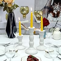 Vista 4 de Zest Candle Velas cónicas de 12 piezas, 6 pulgadas, color amarillo