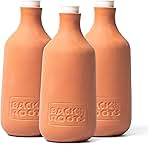 Back to the Roots Self-Watering Terracotta Olla Pot (Pack of 3), 700mL Provides 1 Week of Precision Watering