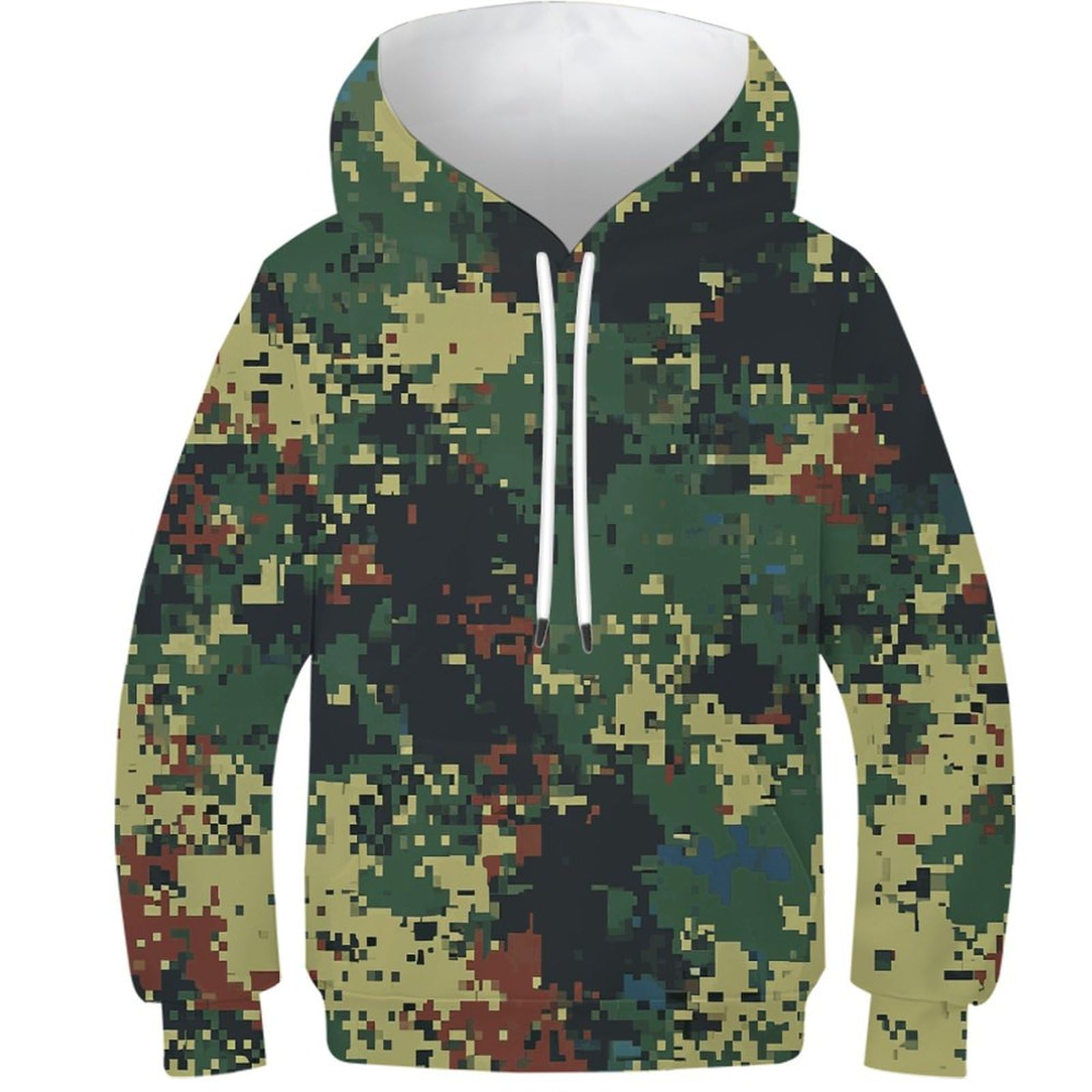 Pull à capuche camouflage manches longues fini les vêtements d'ado ternes - 8