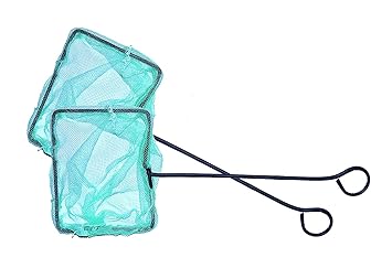 KNAFS Fish Aquarium Net for Catching Fish 2 Diffrent Size Big and Small Set of 2 Big(L=37 X B=15.5) and Small (L=36 X B=13.5) Set of 2